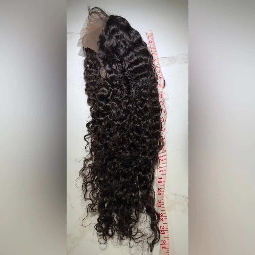 💯% 24” HUMAN Hair, Brazilian Wave, Lace Front, Fringe bangs, Black - Picture 11 of 16